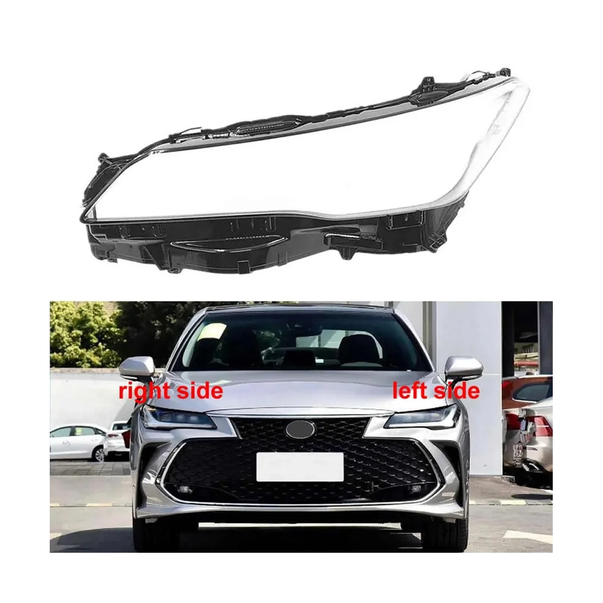 For Toyota Avalon 2022 2023 Auto Headlight Cover Head Light Caps Lamp Shell Replace Glass Lens Light Lampshade Left