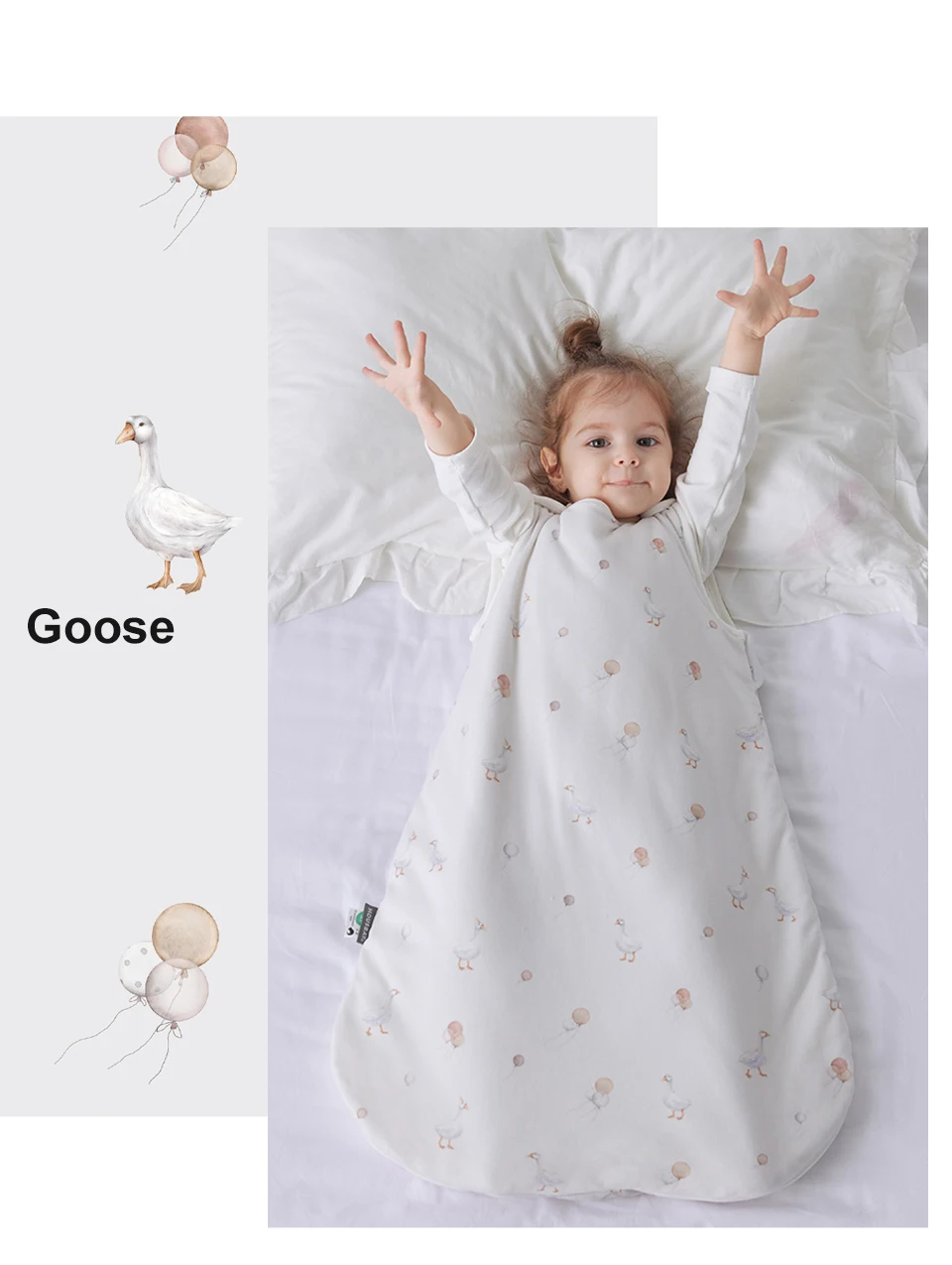 Sleeping Bag For Baby 0-24 Months Spring Autumn Sleeveless Wearable Anti-Kick Blanket Cartoon Printed Baby Sleepsacks 2.5Tog