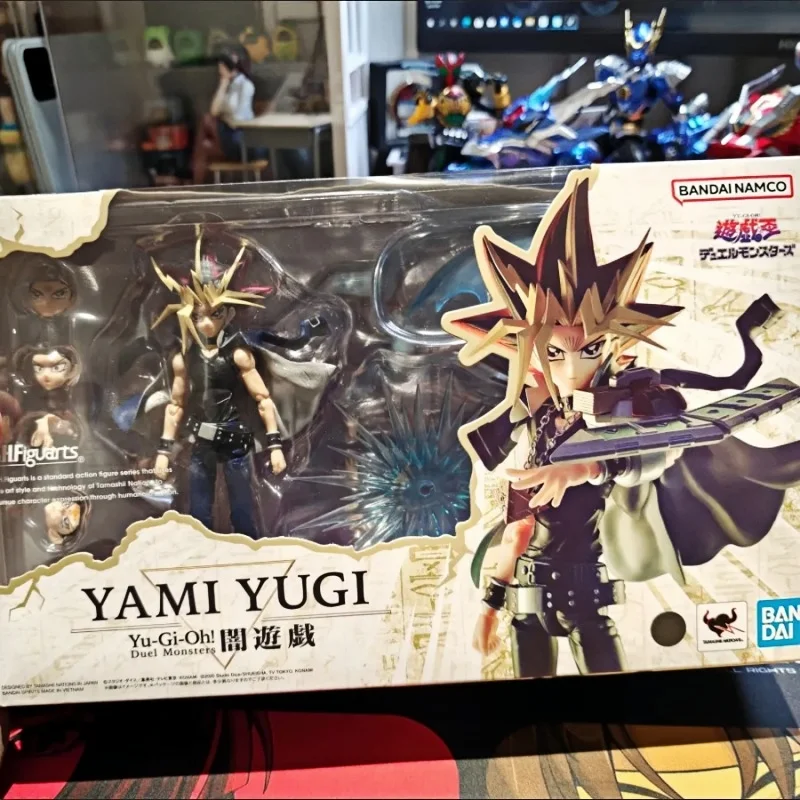 

In Stock Genuine Bandai Yu Gi Oh Duel Monsters Model Kit SHF Yami Yugi Anime Action Figure Collection Toys Gifts Finished Mode