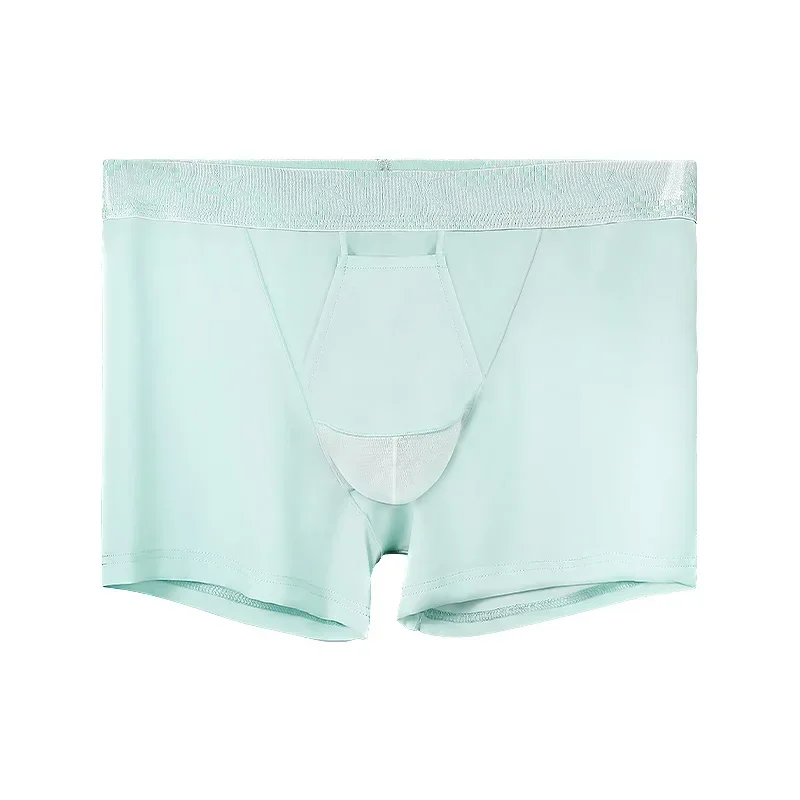 

5 шт. мужских трусов-боксеров из ледяного шелка, летние, тонкие, с изогнутым кроем, плоские шорты.