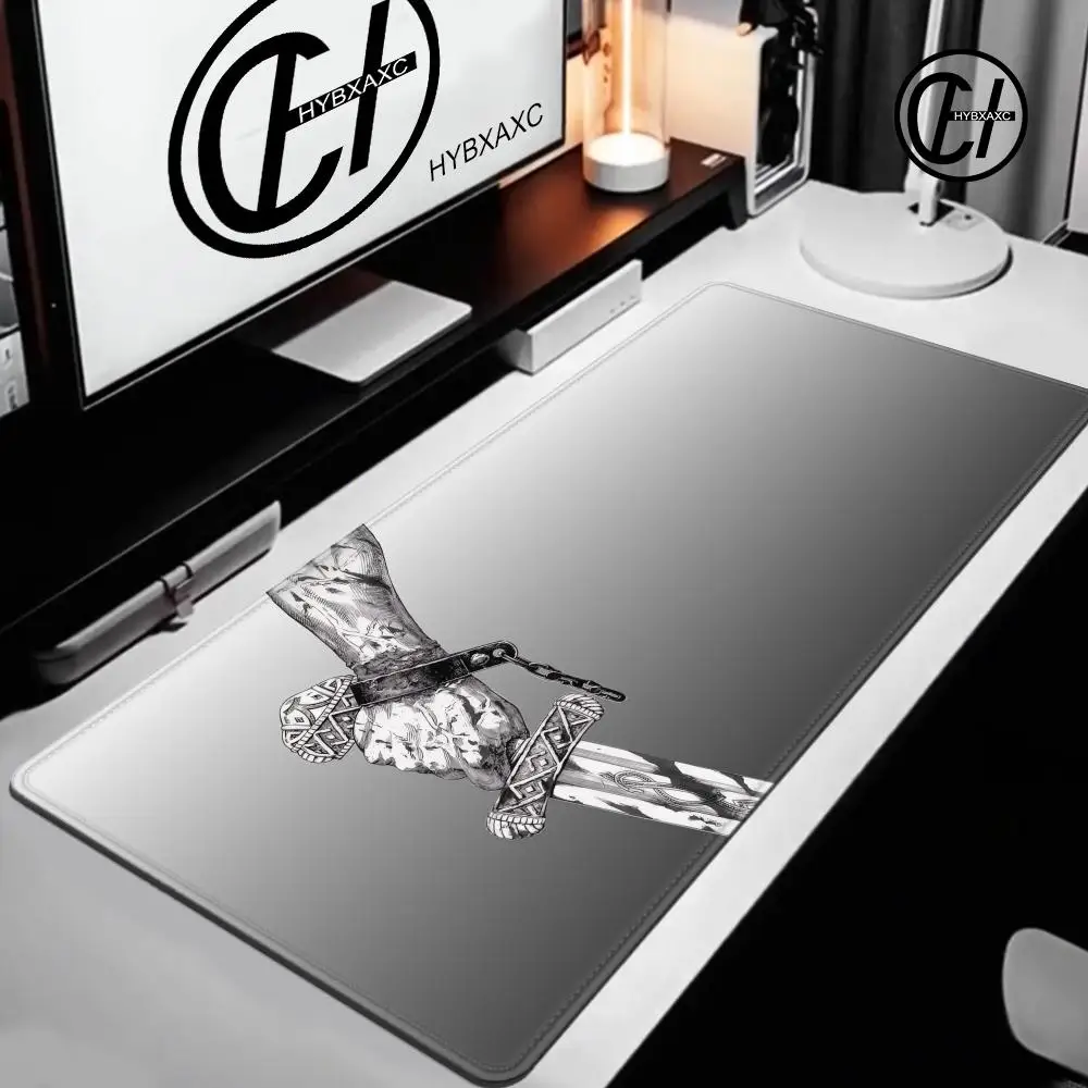 HYBXAXC HYBXAXC Samurai Sword Game Mouse Pad Square Rubber Anti-slip Mousepads HD Computer Office Game Table Mats