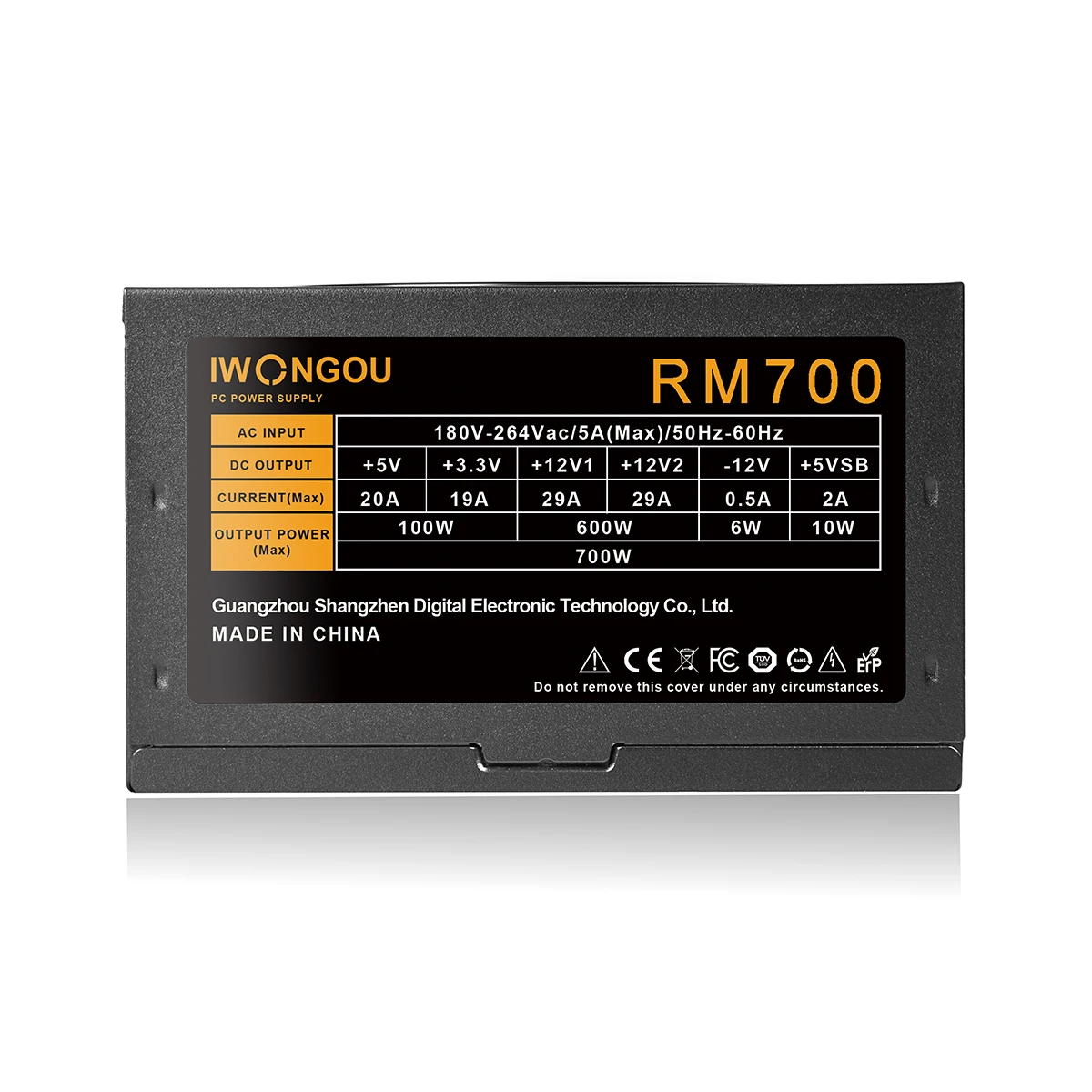 Imagem -06 - Iwongou-pc Psu Fonte de Alimentação para Btc Black Gaming Quiet 120 mm Fan 110v 220v Atx Desktop Computador 700w