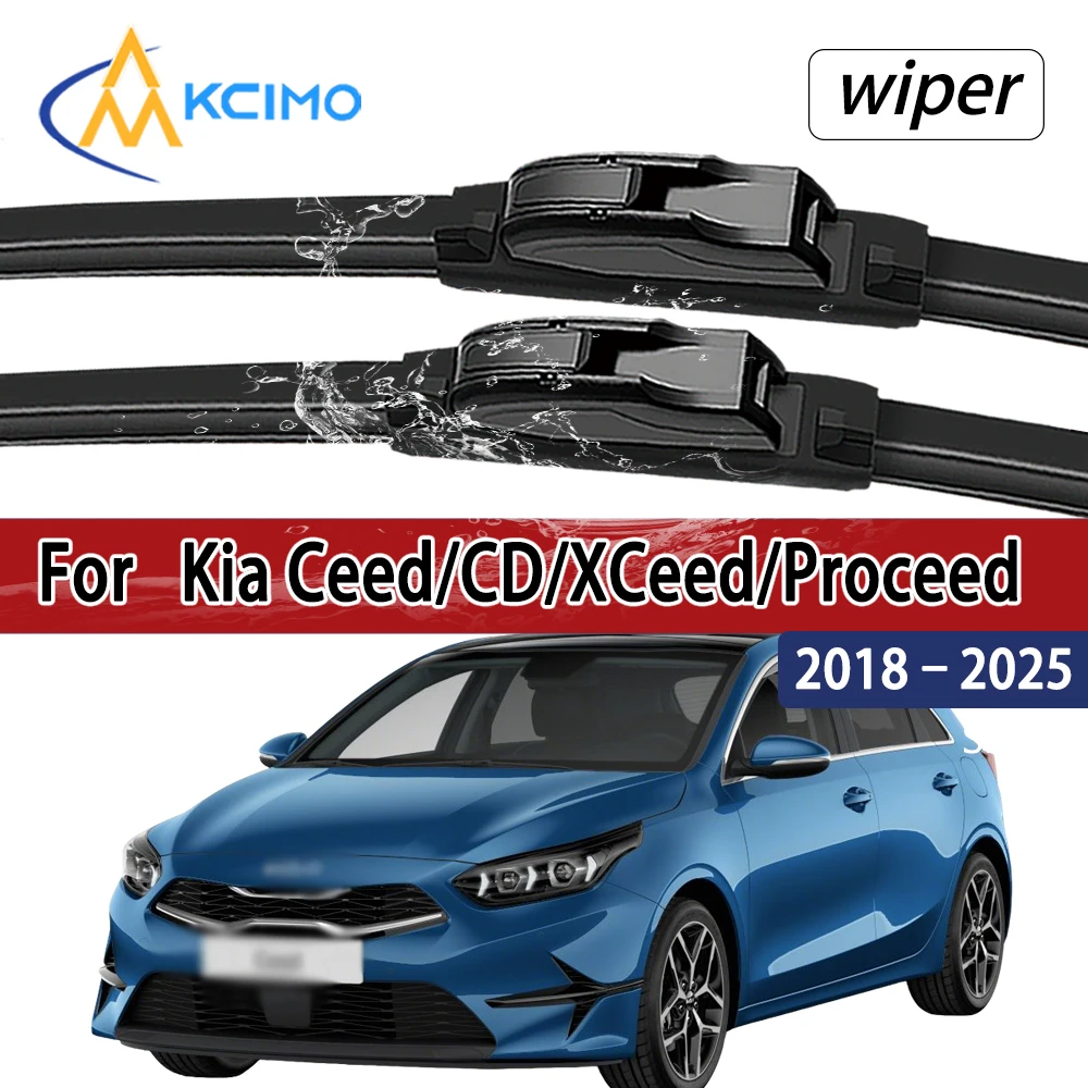 Für Kia Ceed/CD/XCeed/Proceed 2018–2025 Frontscheibenwischerblätter 2 Stück Windschutzscheiben-Fenster-Zubehör