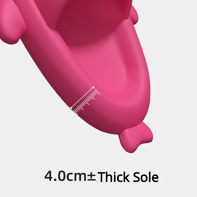 Pantofole di squalo con suola spessa 4cm donna uomo scivoli da bagno per interni Cute Cartoon 2024 scarpe estive sandali da spiaggia da strada