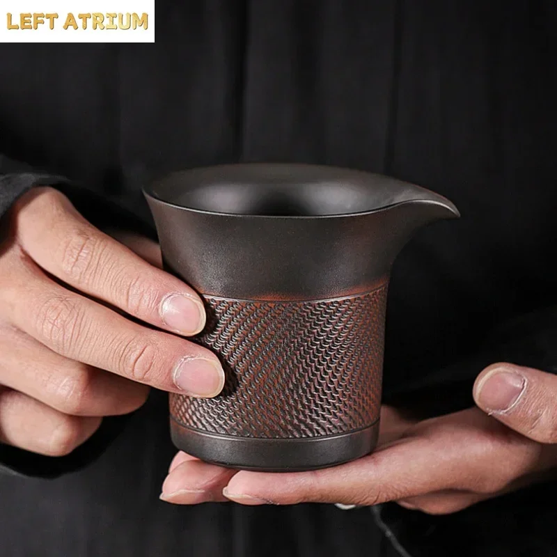 230ML Hight-end Purple Pottery  Public Cup Chahai Kung Fu Tea Set Accessories
