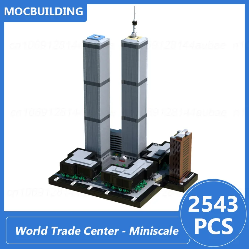 

World Trade Center масштаб 1/650, архитектурная модель Moc, строительные блоки, сделай сам, сборные кирпичи, коллекция, демонстрация, рождественские игрушки, подарки