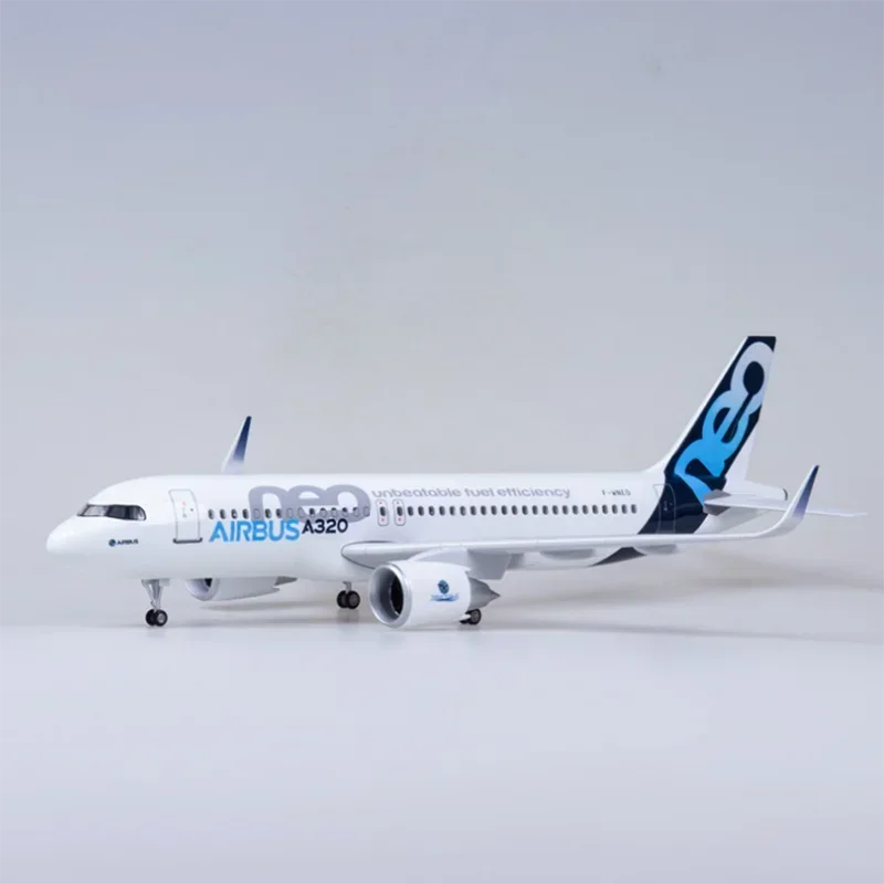 

47CM 1/80 Airplane 320NEO A320 NEO Air Airlines Model Light & Wheel Landing Gear Diecast Resin Plane Model kids Collection Toy