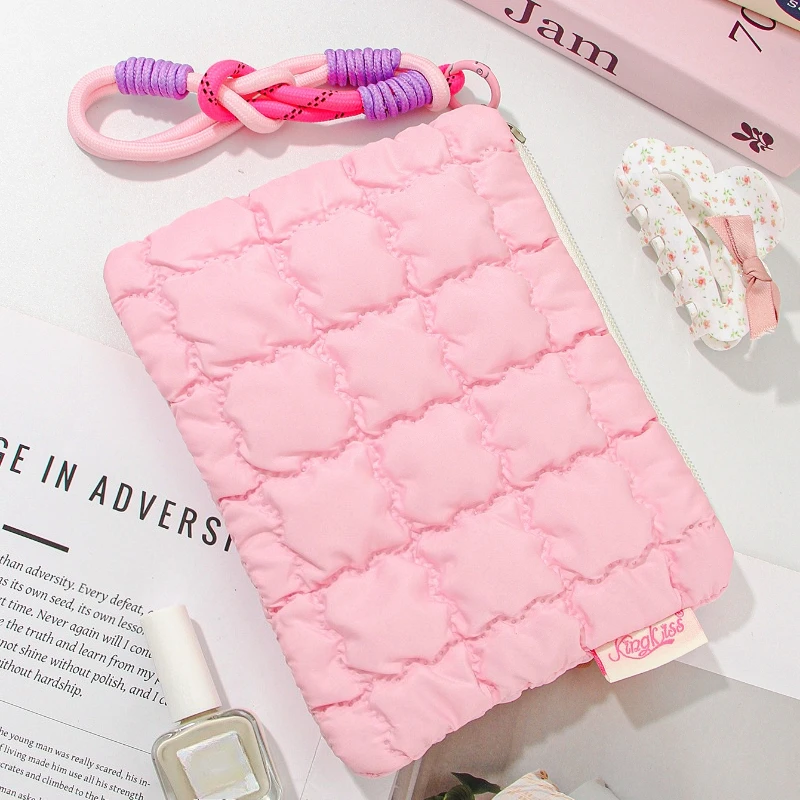 Cute Girl Cosmetic Bag Hand-held with Zipper Makeup Bags Multipurpose Travel Toiletry Wash Bags Women Wallet Mini Pouch