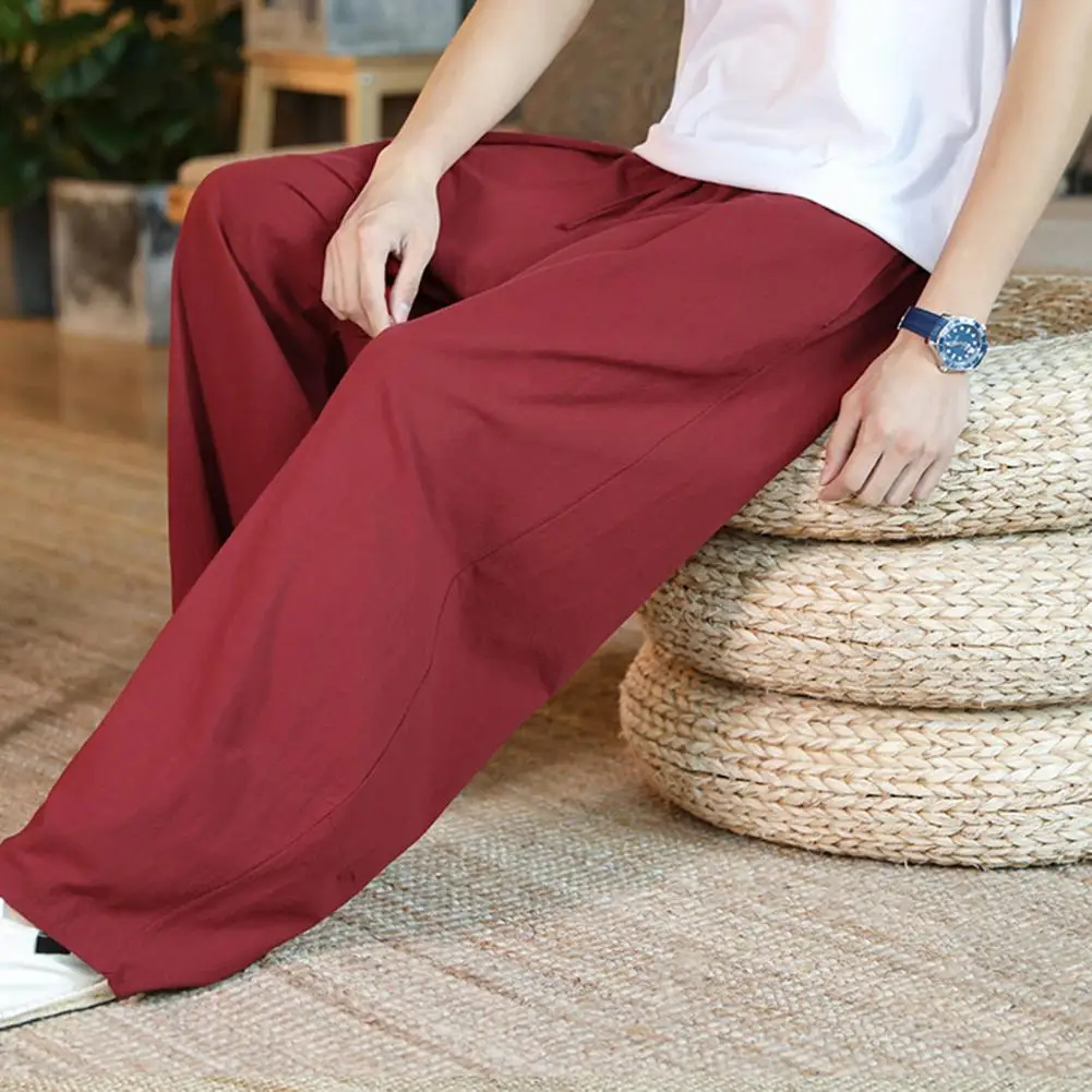 

Plus Size Men Summer Pants Loose Sweatpants Sport Elastic Waist Male Harem Pants Men Trousers