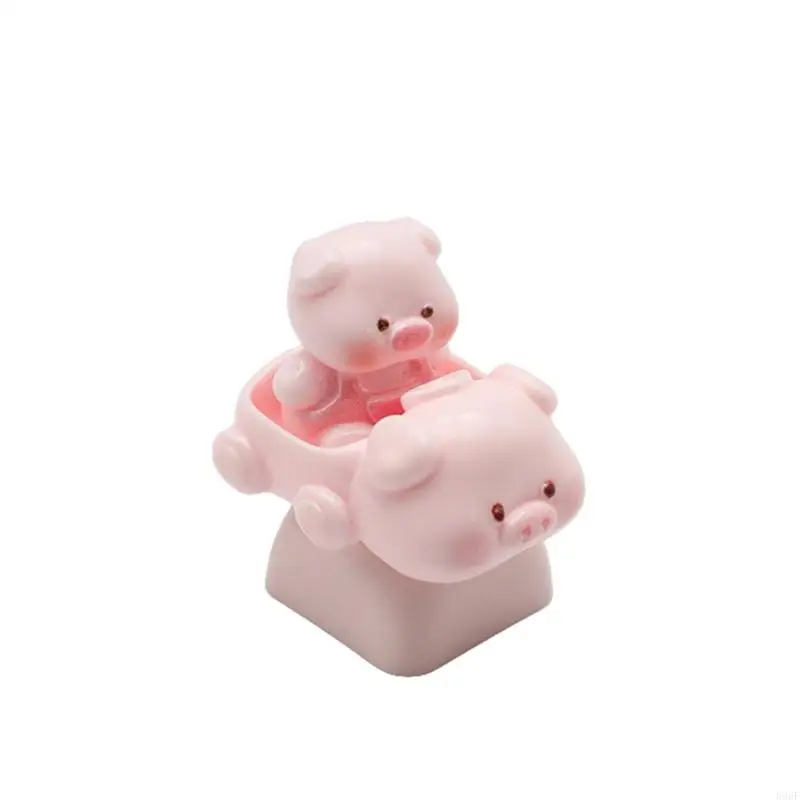 

896F Lovely Pig Keycap For Mechanical Keyboards Resin Keycap With Smooth Textured