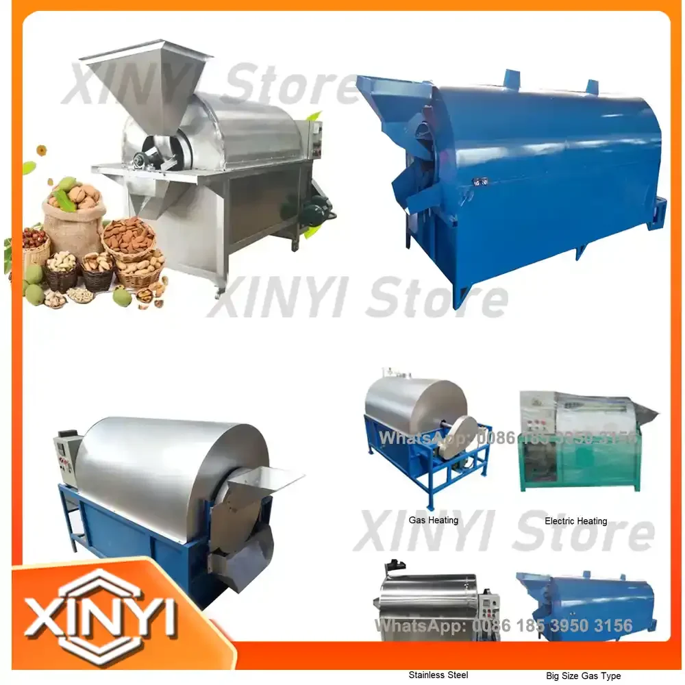 Small Nuts Roaster Dryer for Peanut Cashew Hazelnut Pistachio Chestnut Roasting Machine for Food Processing Equipment