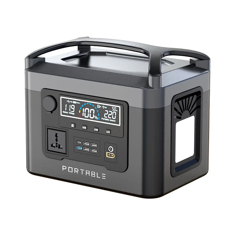 220V Outdoor Portable Power Station Pure Sine Wave Large Capacity Lithium Ion Supply For Home Travel And Live Streaming