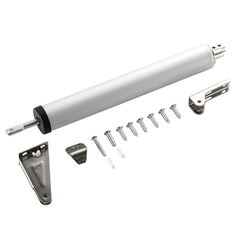 Simple Door Closer Silent Pneumatic Hydraulic Buffer Automatic Household Door Closing Artifact Furniture Hardware silver-ABFB