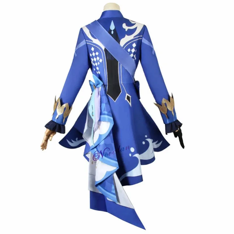 لعبة Genshin Impact Focalors تأثيري Furina شعر مستعار قبعة أحذية مجموعة كاملة الزي Ousia هيدرو كرنفال فستان الحفلات المرأة أنيمي زي