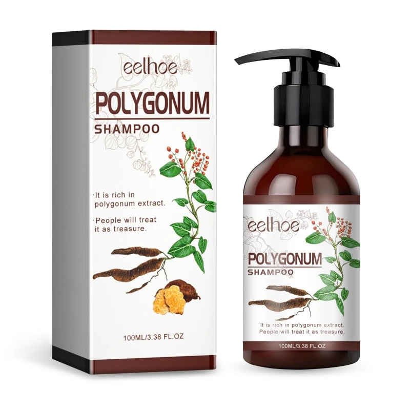 100ml Dầu gội Polygonum Dầu gội trắng đến đen Dầu gội Polygonum Multiflorum làm sạch sâu dành cho gia đình Du lịch Kinh doanh Du