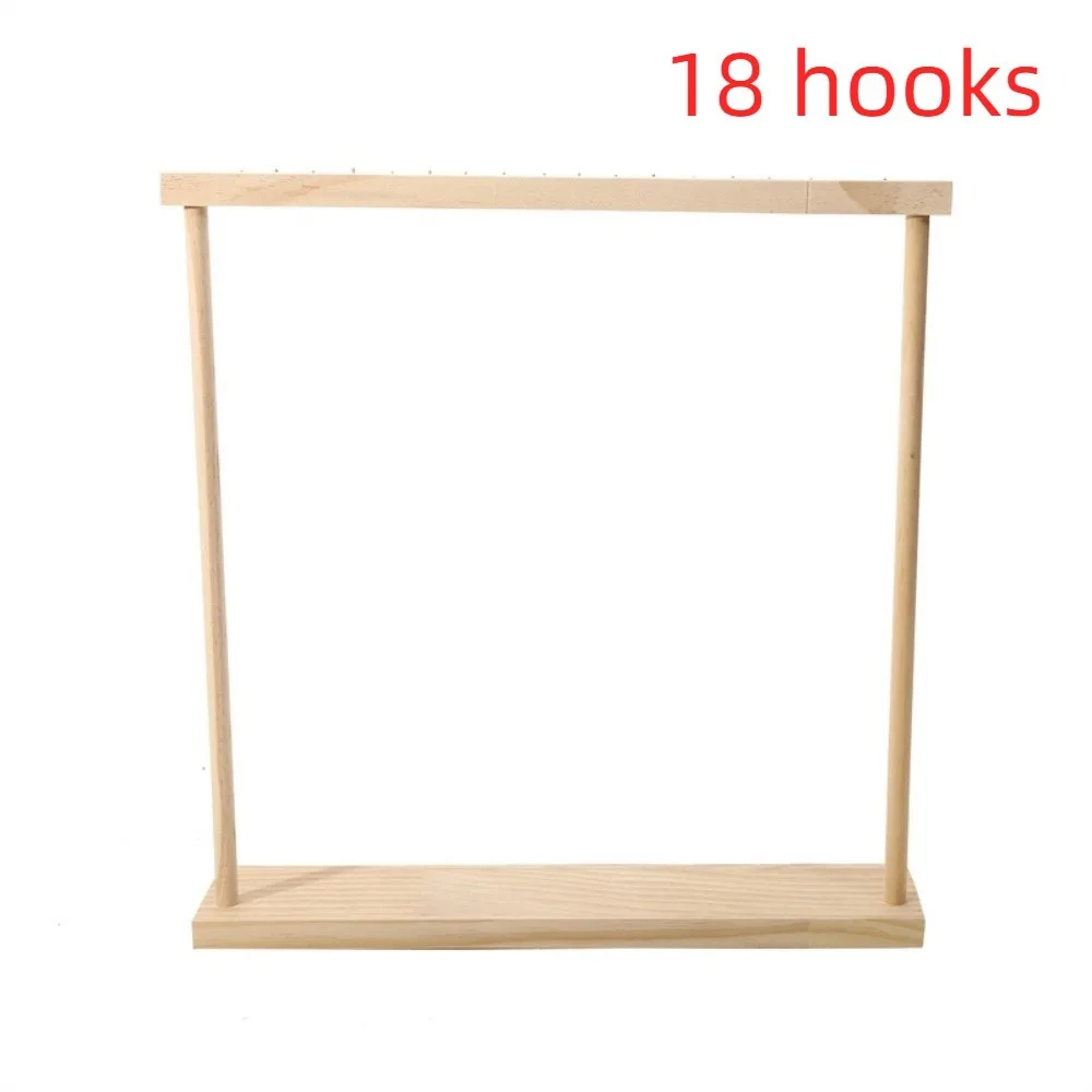 

Portable Wood Necklace Stand Exquisite 12 /18 Hook Necklace Hanging Rack Bracelets Display Jewelry Jewelry Holder Home