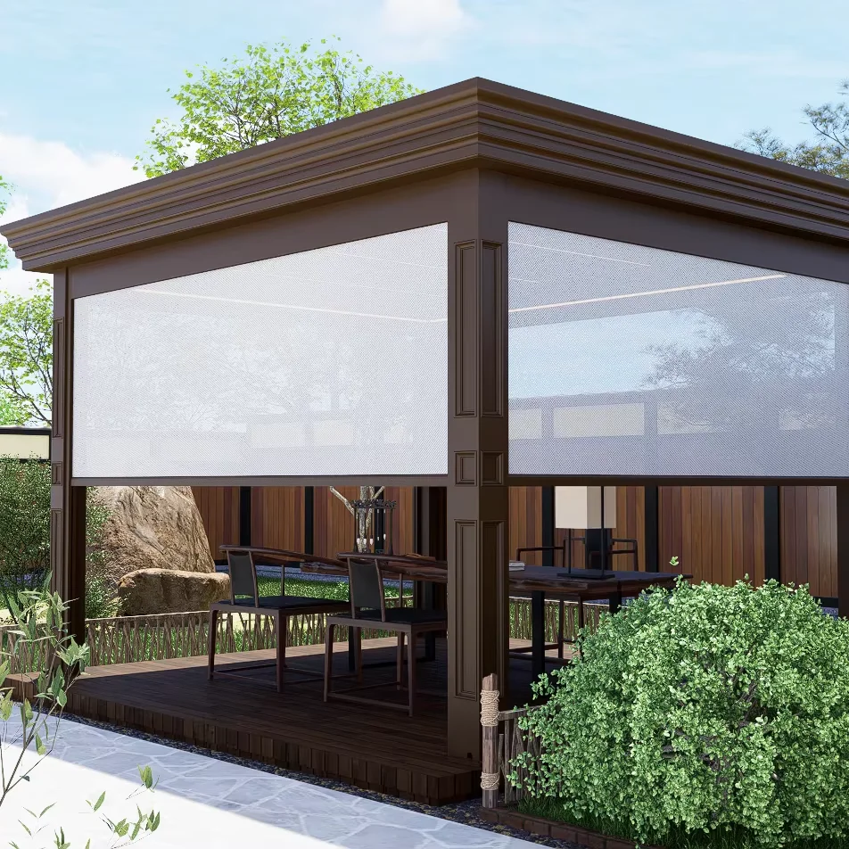 

Уличные беседки для любой погоды: проекты из алюминия с защитой от гниения, только конструкции.