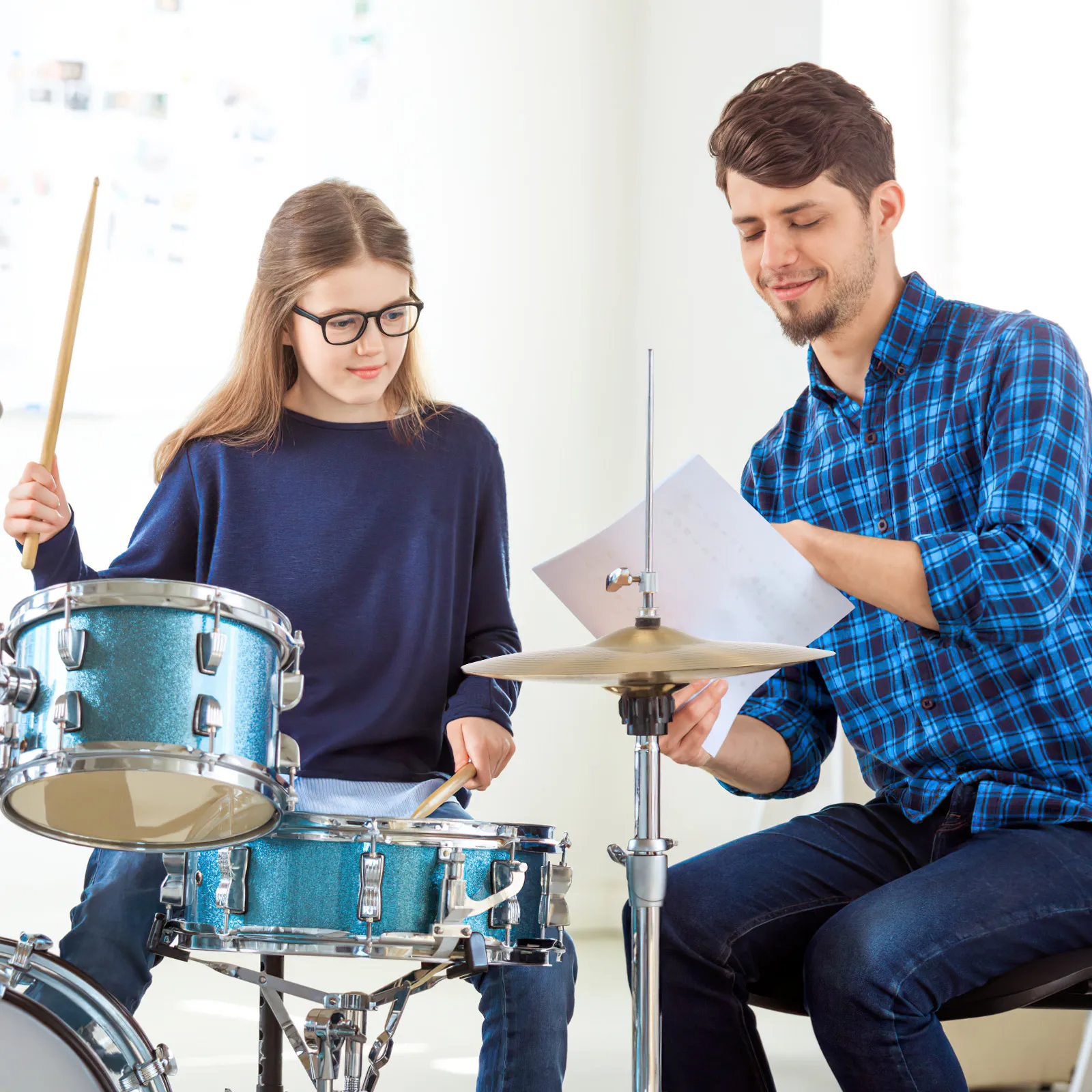 

Brass Crash Ride Hi-Hat Cymbals Golden Durable High Hardness For Beginner Drum Set Players Professional Percussion