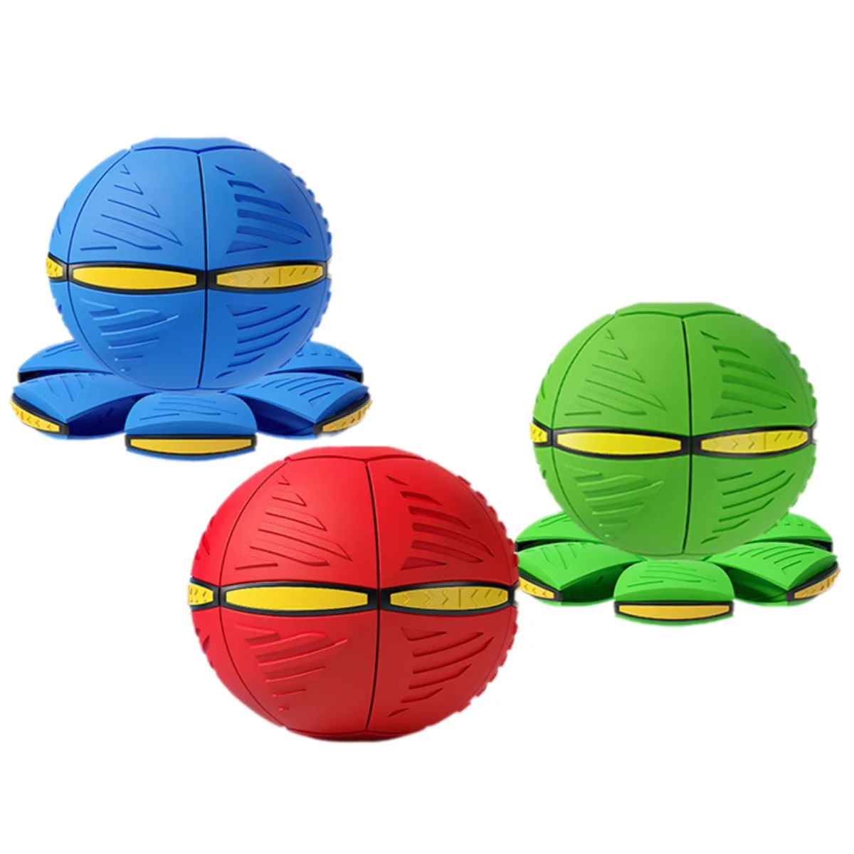 Sfera di sfiato per decompressione della pressione del piede con disco volante blu - Giocattolo da esterno per genitori e bambini Divertimento con deformazione magica