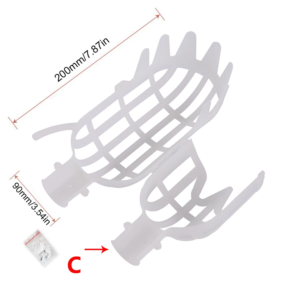 Obstpflückerkopf aus Metall/Kunststoff ohne Stange, Obstsammler, Erntepflücken, Apfel, Zitrus, Birne, Garten-Handwerkzeuge