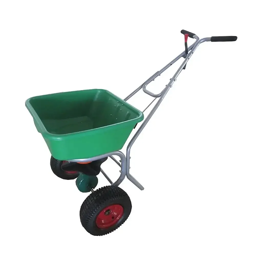 Efficient Hand Push Type Lawn Fertilizer Spreader Manual Granular  Applicator Agriculture