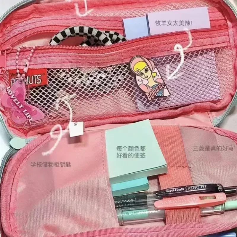 Tas Pensil Alat Tulis Kartun Snooby Tas Clutch Bordir Lucu Tas Penyimpanan Pensil Kapasitas Besar Pelajar Tas Rias Wanita Hadiah