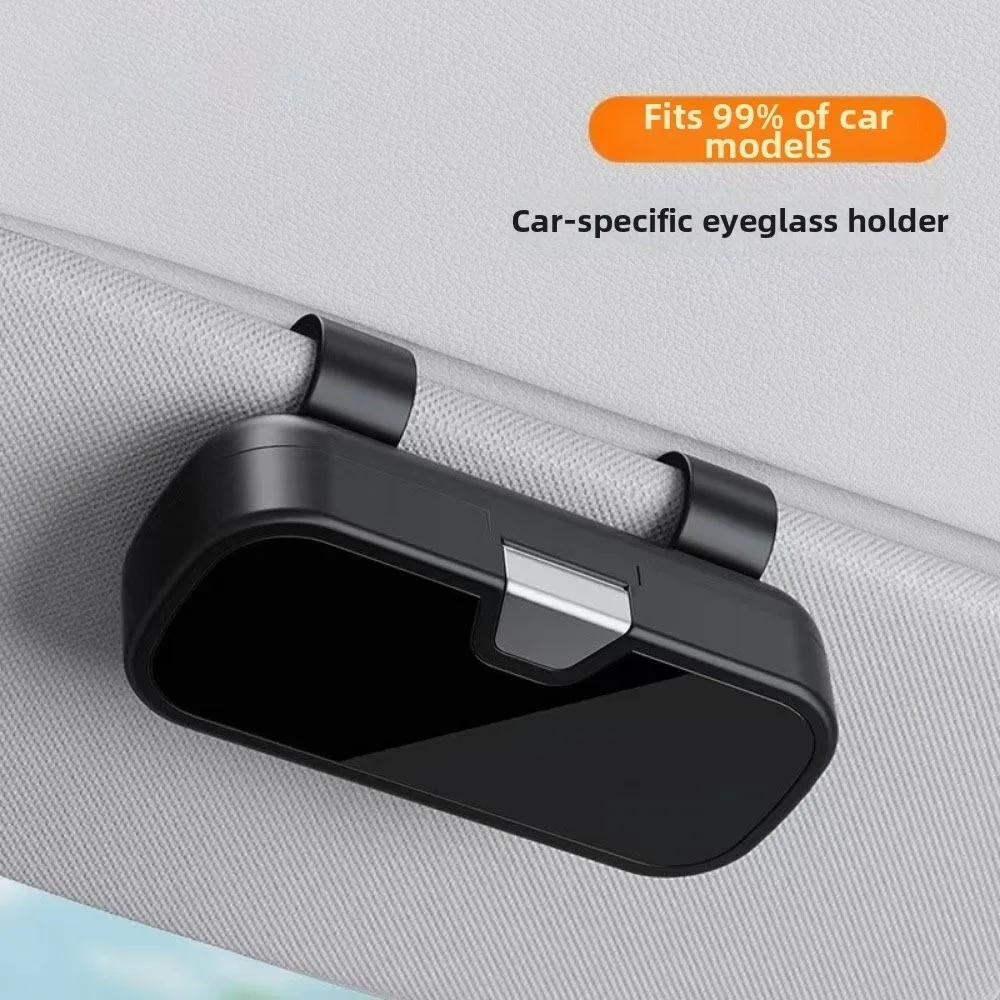 Press Switch Car Glasses Box Scratch Resistant Anti-Scratch Sun Visor Glasses Holder Space-Saving Protective Box