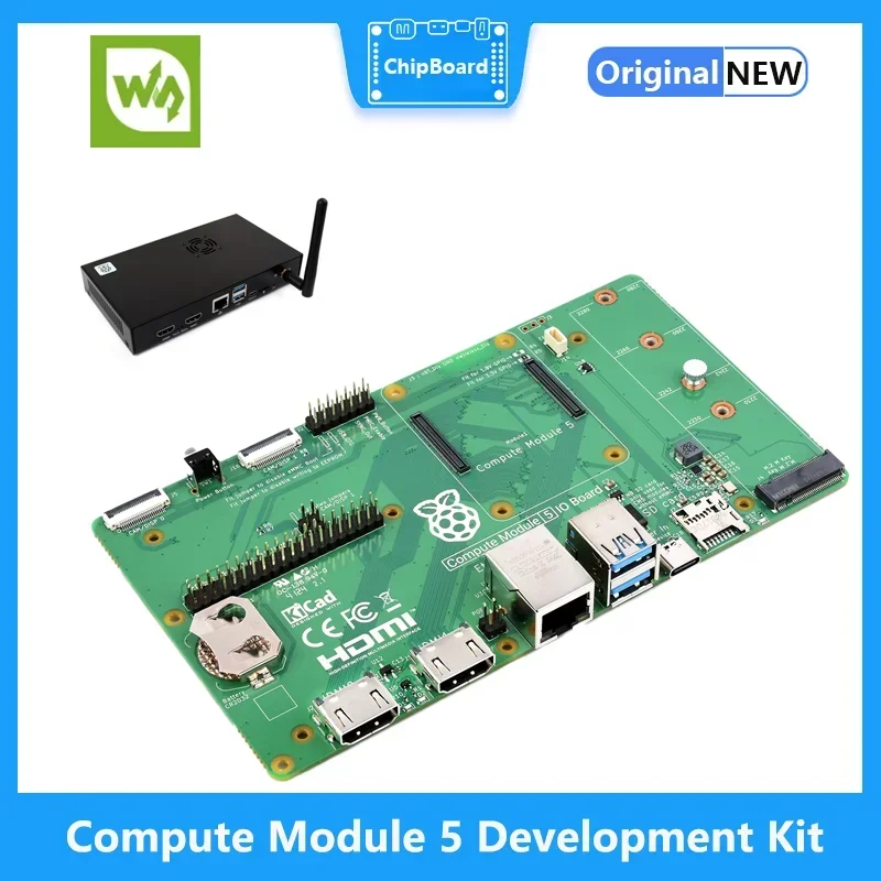 

Official Raspberry Pi Compute Module 5 Kit With Compute Module 5 IO Board Case CM5104032
