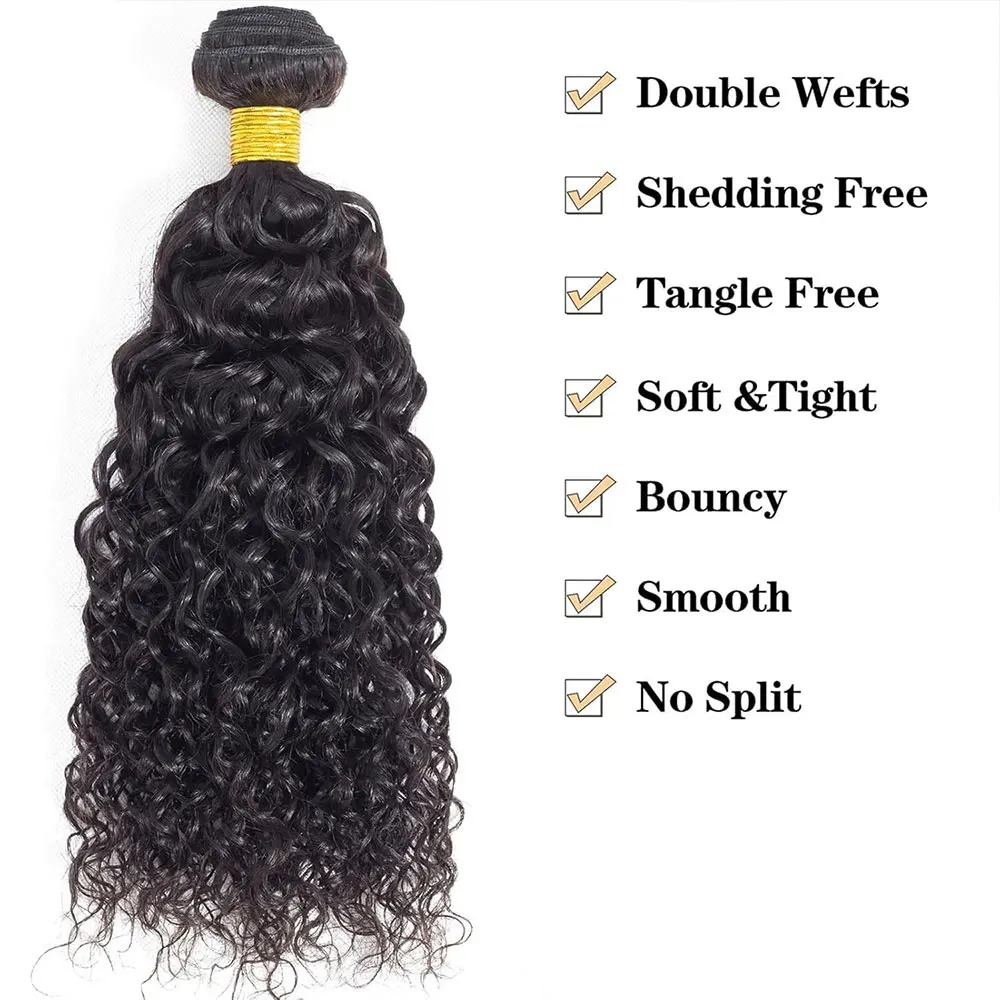 Mechones rizados Jerry, cabello humano, trenzas de colores naturales, paquete combinado rizado, extensiones de cabello humano de tejido rápido, muchas opciones de tamaño