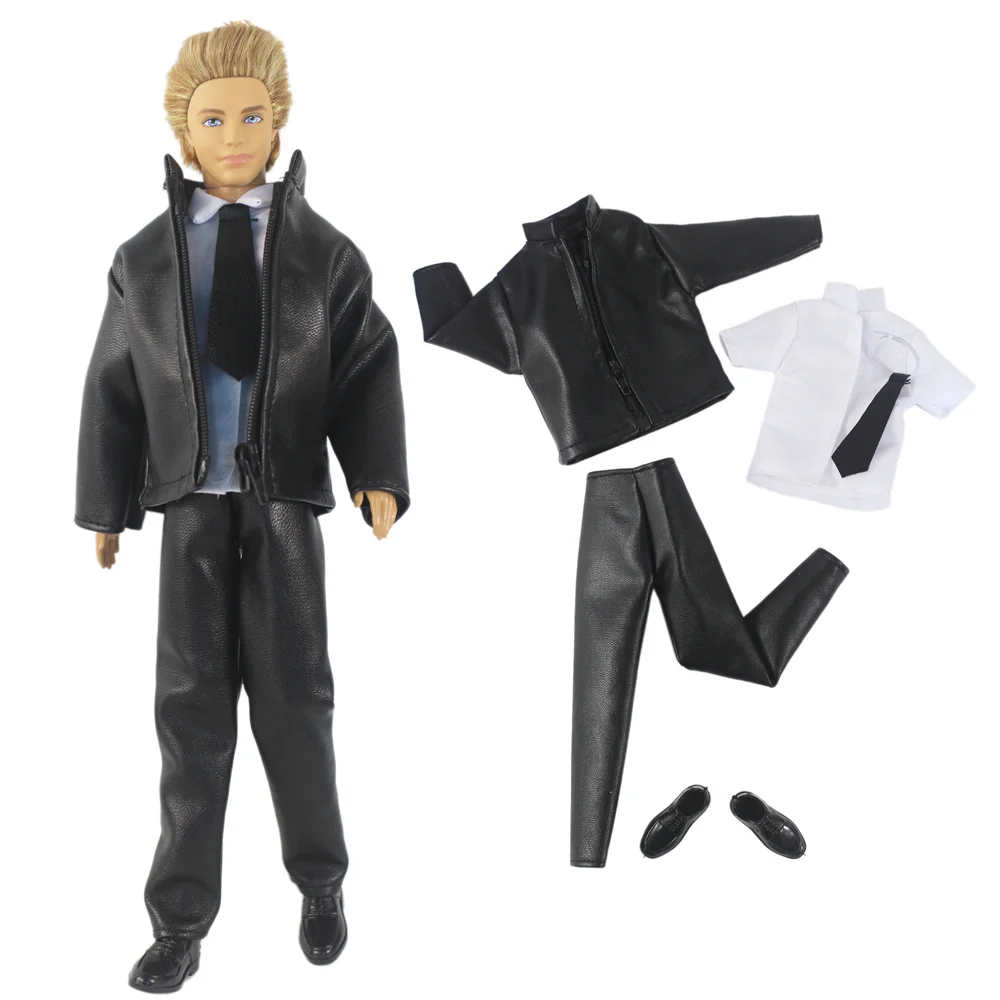 1 Set Doll Clothes Leather Clothing Outfit for 12 Inch Ken Doll Many Style for Choice 05
