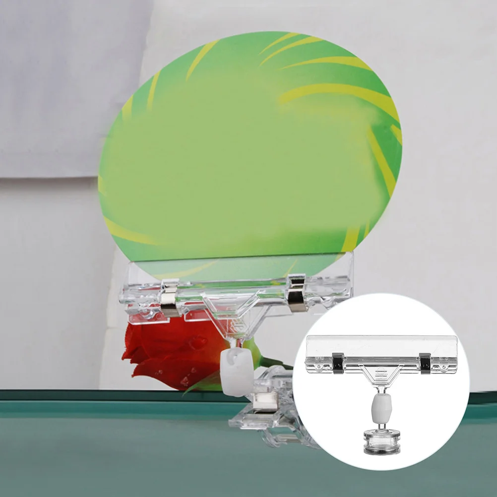 

4Pcs Transparent Price Tag Clips Sturdy Magnetic Label Holders Display Stand for Supermarket Signs Price Tag Holder