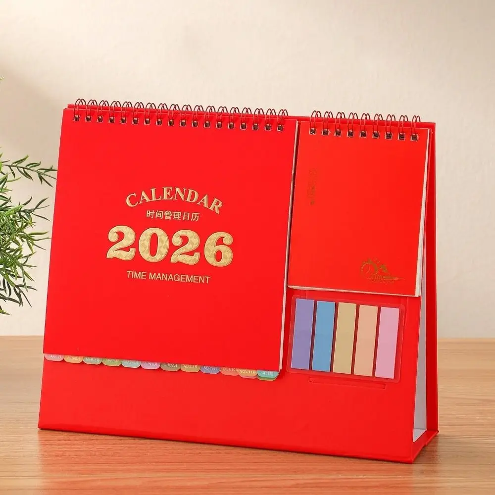 

Настольный календарь на 2026 года, функция заметок, управление временем, записываемый календарь, складной академический планировщик из плотной бумаги