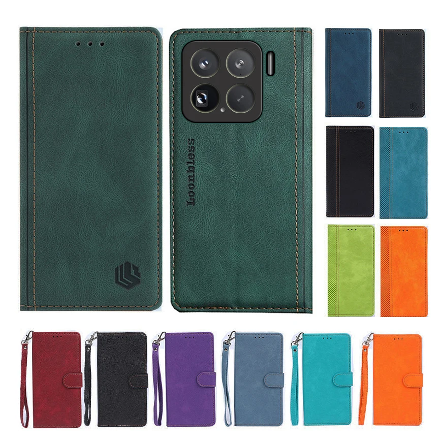 Mi 15 Wallet Flip Case For Xiaomi 15 Phone Cover Leather Etui Xiaomi 15 Case Housing Xiaomi 15 Pro 5G Xiaomi15 Mi15 Shell Funda