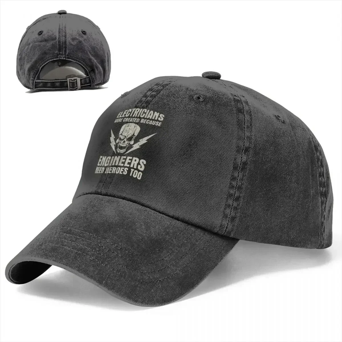 New Casual Electrician Are Created Because Engineers Need Heros Too Baseball Caps Unisex Distressed Cotton Headwear Gift Caps Ha