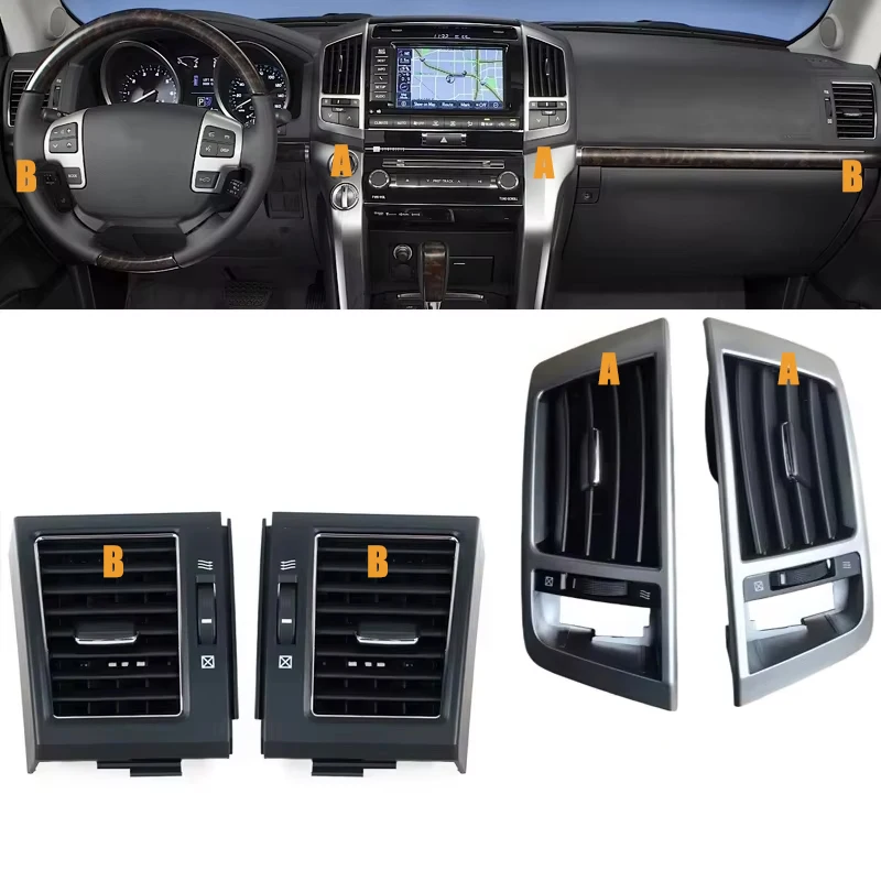 

Автомобильный кондиционер, выходная решетка, автомобильный Стайлинг для вентиляционных отверстий Toyota Land Cruiser 200 LC200 2008 2009 2010 2011 2012 2013