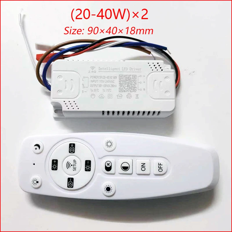 APP control LED driver 2.4G remote intelligent LED transformer (20-40W)×4(60-80W)X2 for dimmable color-changeable chandelier