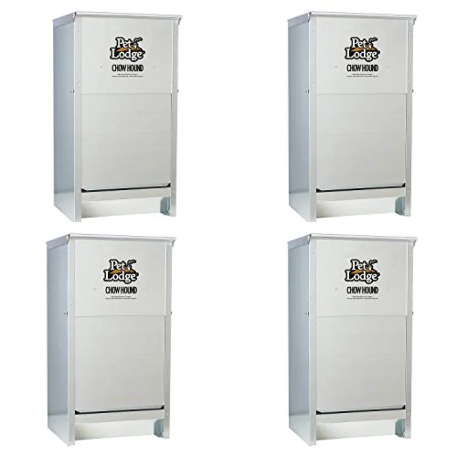 

Автоматическая кормушка для собак Chow Hound, вместимостью 25 фунтов, для использования в помещении и на улице, из высокопрочной стали, с магнитной дверцей, 4 штуки в упаковке.