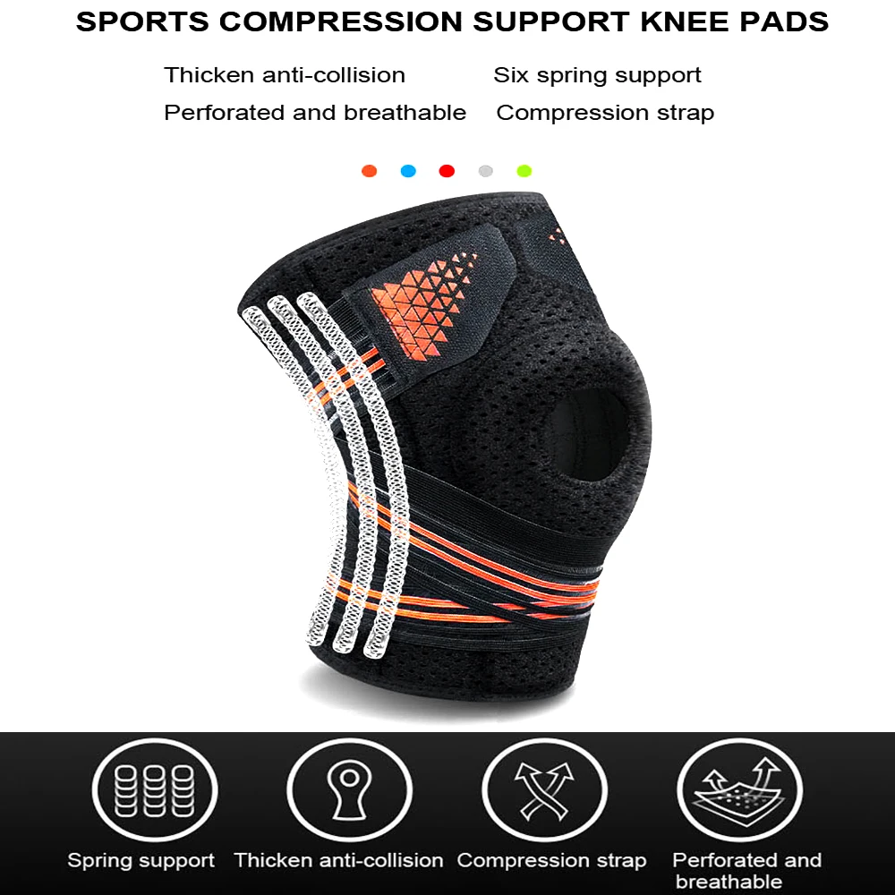 1PCS Adjustable Knee Braces with Side Stabilizers & Patella Pads,Knee Support for Knee Joint Recovery or Injury Prevention