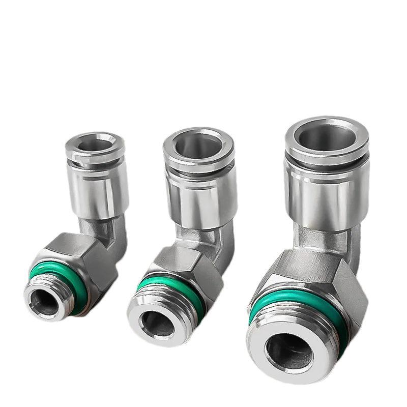 Right Angle Elbow PL Hose Tube 304 Stainless Steel Quick Pneumatic Fitting 8 12G-02