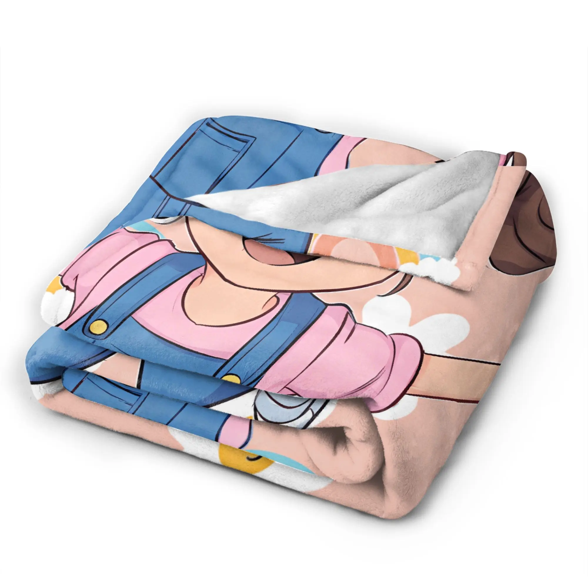 بطانية ملكة جمال راشيل عالية الجودة دافئة وناعمة رمي بطانية ربيعية للأطفال في غرفة المعيشة مفرش سرير أنيق