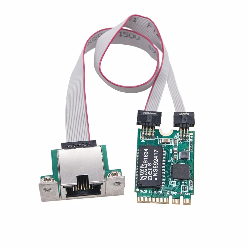 جديد M2 إلى RJ45 COM ميناء Lan محول محول الشبكة 10/100/1000Mbps RTL8111H/RTL8111F رقاقة M.2 A + E جيجابت إيثرنت بطاقة الشبكة