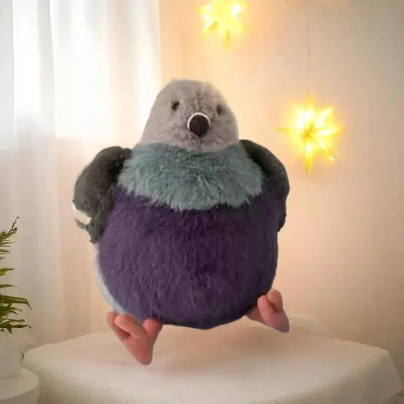 Huisdier metgezel papegaai vogel pluche pop: 1 stuks kerstmeisje verjaardagscadeau, dikke duif speelgoedornament