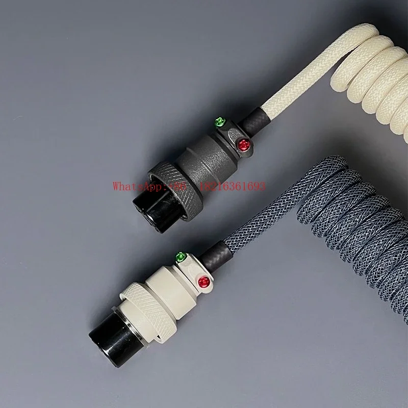 2026GOOD 1Pcs Pure Hand-woven Mechanical Keyboard Cable DIY Color Air Plug Cable Typec Helix B26