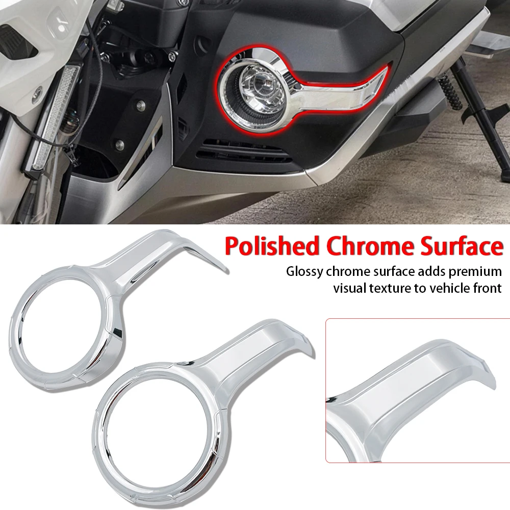 Pasuje do Honda Gold Wing 1800 Tour F6B DCT GoldWing GL1800 2018 - 2026 Chromowane nakładki ozdobne na światła przeciwmgielne, akcesoria