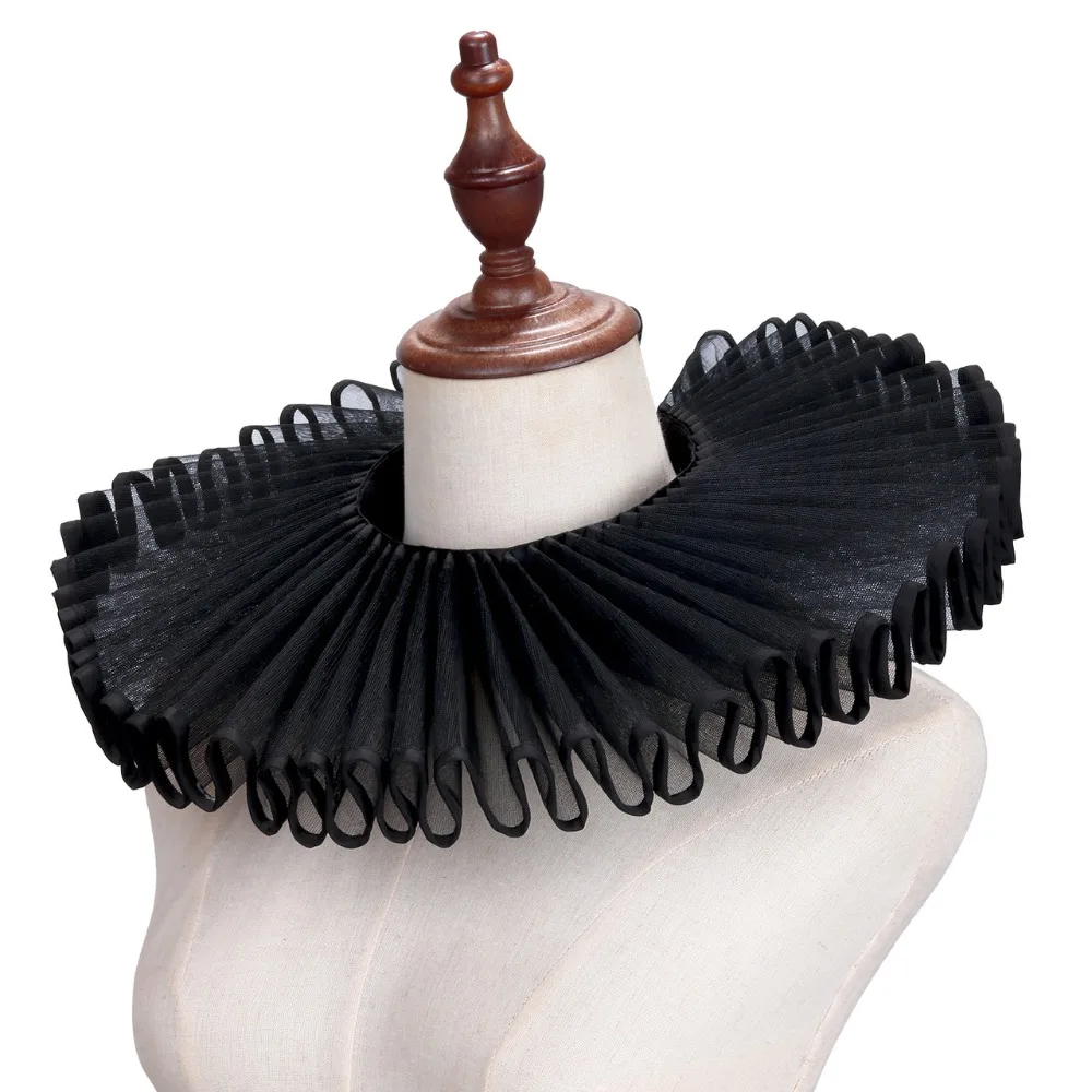 Detachable Shakespeare Neck Ruffled Collar Elegan Victorian Costume Renaissance False Collar Vintage Retro Ruff Collar