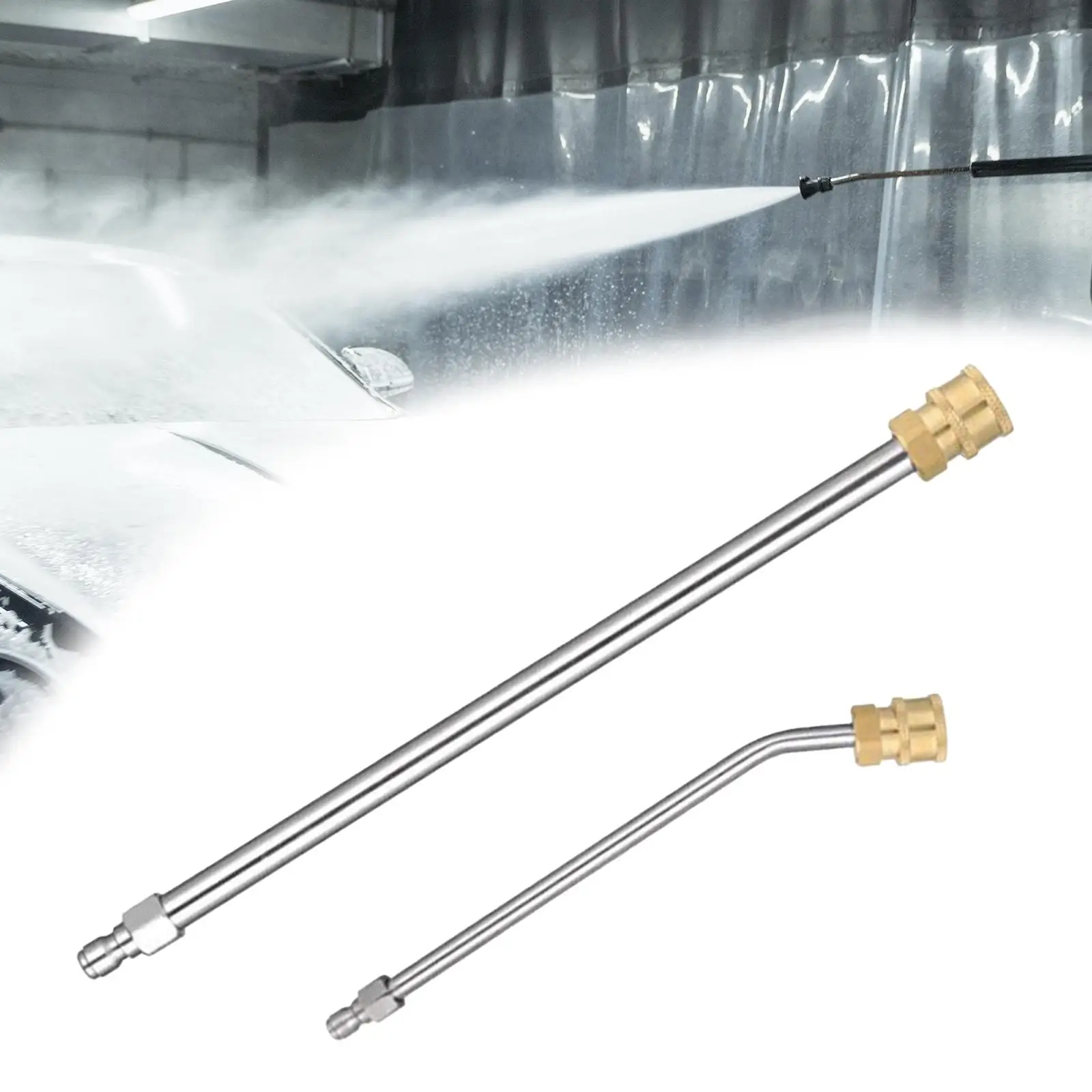 2 Pieces Pressure Washer Extension Wands Accs for Driveway Cleaning Patio