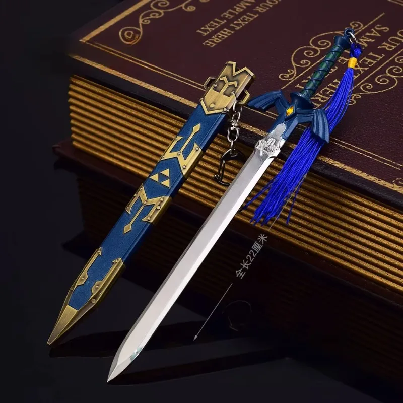 22cm The Hyrule Fantasy Figure Master Sword Breath of The Wild Link Vintage Game Peripheral Weapon Desktop Model Gifts Boy Toys