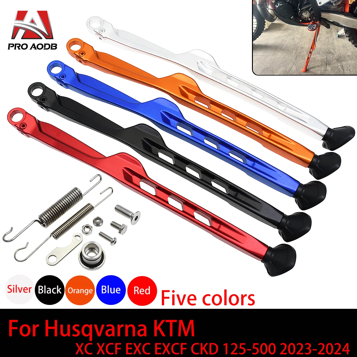 

Motocross Kickstand Side Stand Kickstand Spring For Gas Gas Husqvarna KTM XC XCF EXC EXCF CKD 125-500 2023-2024 Universal Parts