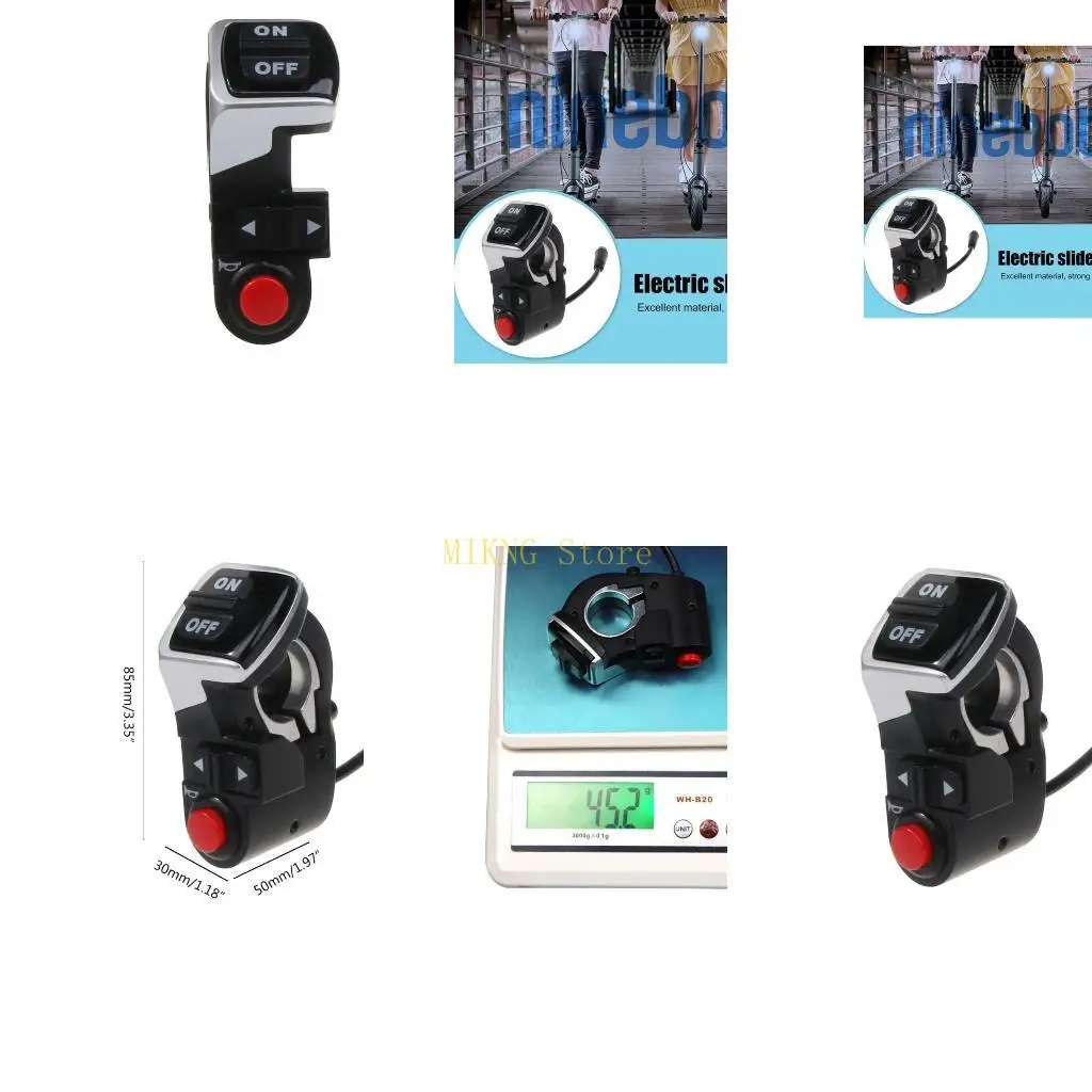 Electric Scooter Handlebar Switch for Kugoo Waterproof Handlebar Headlight Horn Turn On/Off Switch Accessories Best Sale