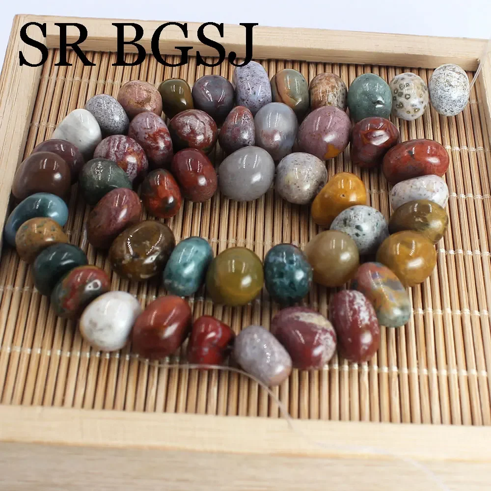 

10x12mm Freeform Potato Shape Mixed Natural StoneBeads Assortmen Ocean Jasper Agate Jewelry Making Beads Strand 15 Inches